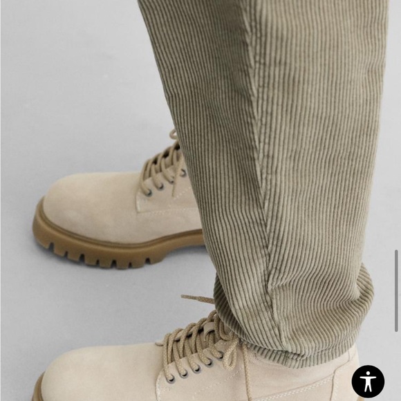 Zara size 31 TAPERED CORDUROY PANTS - Picture 6 of 9